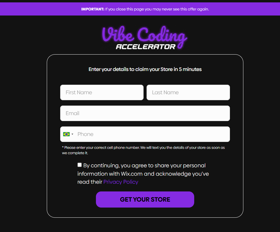 Vibe Coding Accelerator - AI Store Builder - Build your Store in 5 minutes